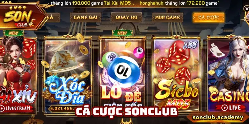 Các loại hình giải trí đa dạng tại Sonclub